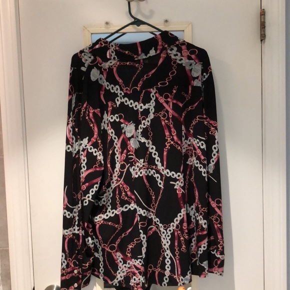 dressbarn chain print blouse 2X - Picture 6 of 9